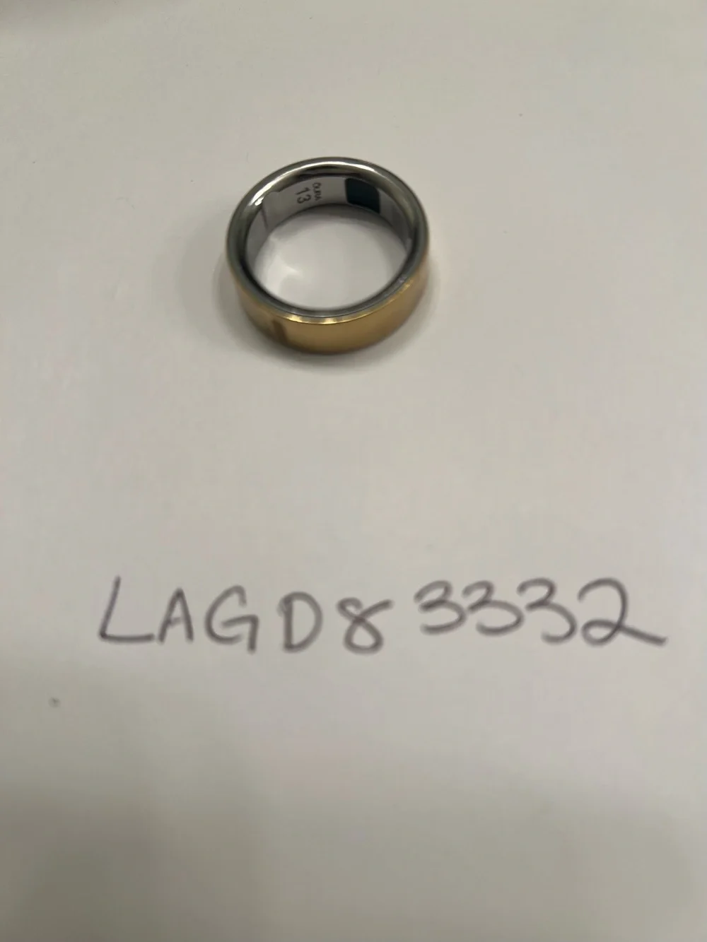 Gold Oura Ring 4, Size 13, with Charging Port
